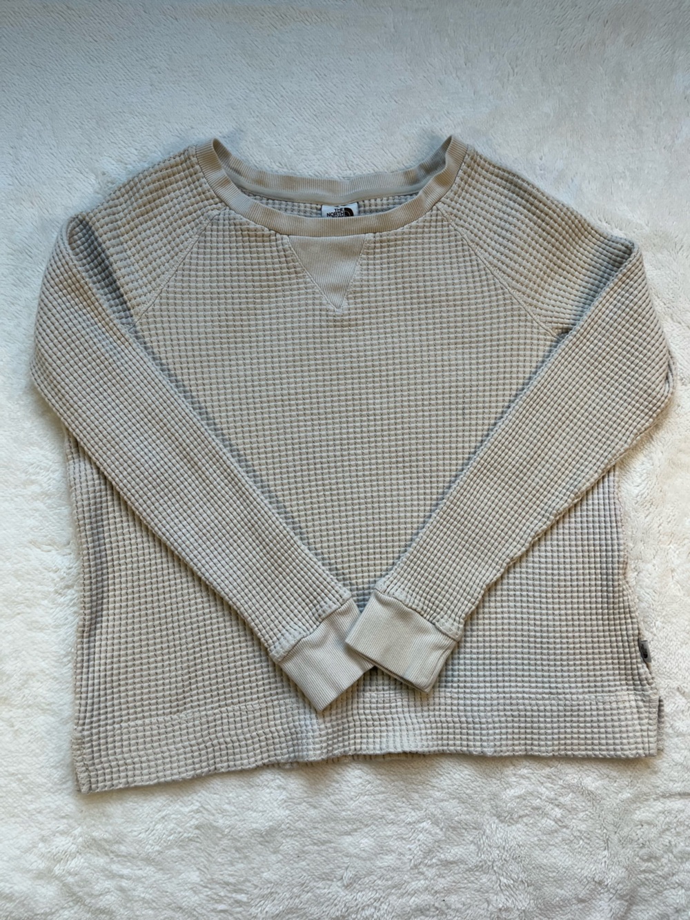 The North Face Women's Chabot Cream Waffle Knit Crewneck